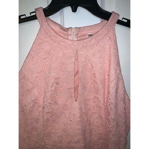 Pink lace summer dress